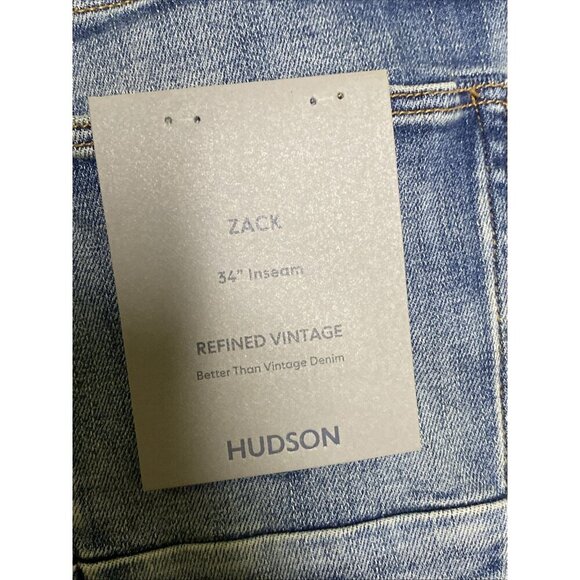 Hudson Zack Midrise Slim In National Size 38 NWT MSRP $235 Distressed Stretch - Picture 5 of 10